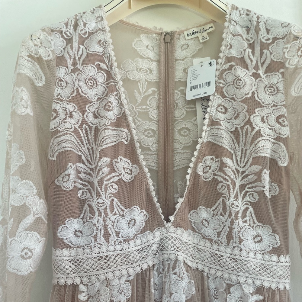 For Love & Lemons Temecula Maxi Dress size SMALL in IVORY - Picture 6 of 9